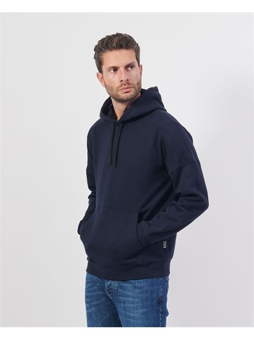 Sweat-shirt homme EA7 avec capuche et logo sur la manche EMPORIO ARMANI EA7 | 6DPM18-PJVTZ1562